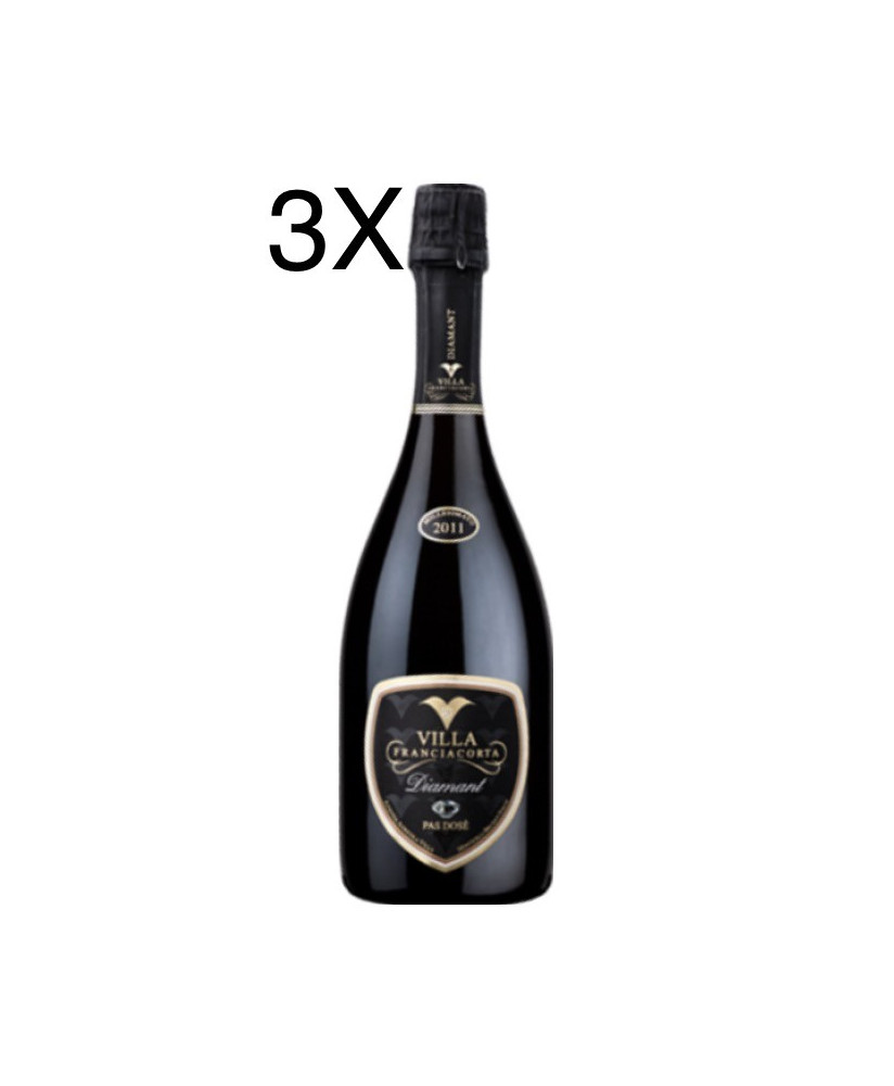 (3 BOTTLES) Villa - Diamant - Pas Dosè - Millesimato 2018 - Franciacorta - 75cl