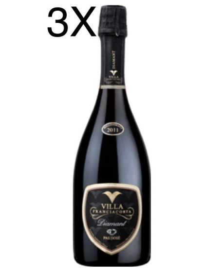 (3 BOTTLES) Villa - Diamant - Pas Dosè - Millesimato 2018 - Franciacorta - 75cl