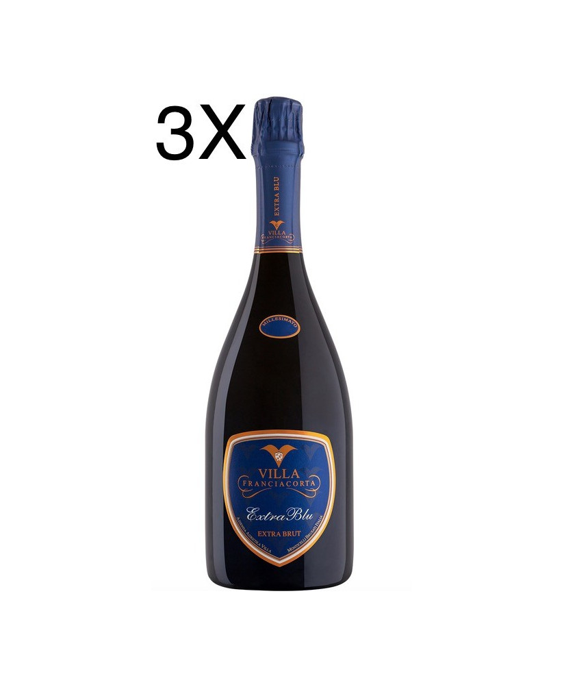 (3 BOTTLES) Villa - Extra Blu - Extra Brut - Millesimato 2016 - Franciacorta - 75cl