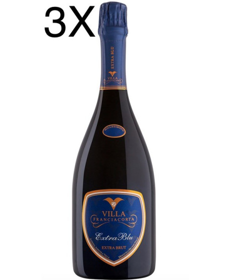 (3 BOTTLES) Villa - Extra Blu - Extra Brut - Millesimato 2016 - Franciacorta - 75cl