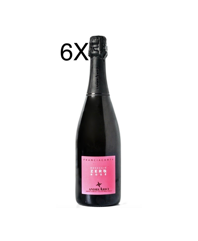 (6 BOTTIGLIE) Andrea Arici - Dosaggio Zero Rosé - Franciacorta DOCG - Colline della Stella - 75cl