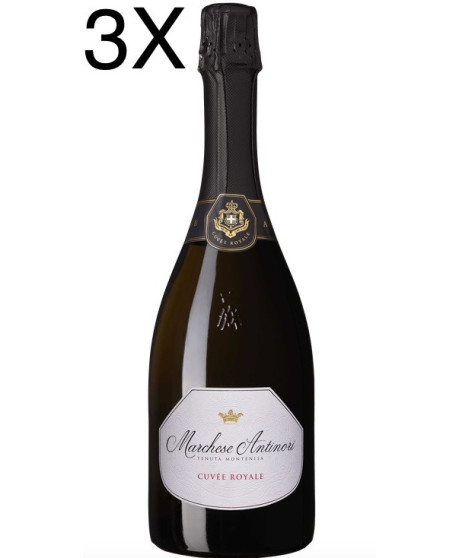 (3 BOTTLES) Marchese Antinori - Tenuta Montenisa - Cuvée Royale - Franciacorta Brut - 75cl