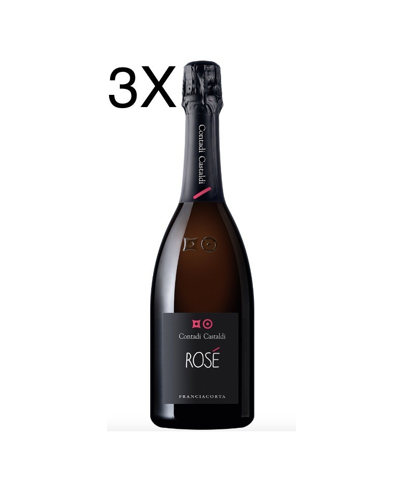 (3 BOTTIGLIE) Contadi Castaldi - Rosé - Franciacorta - 75cl