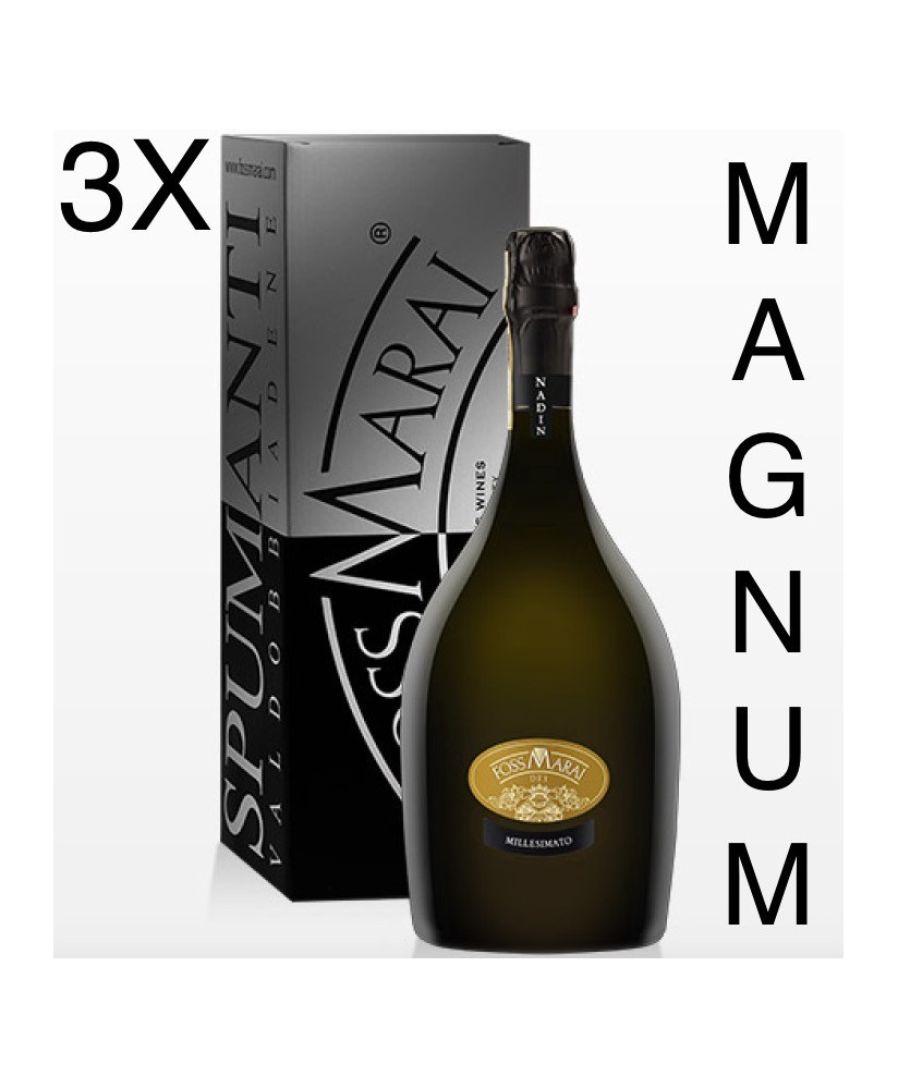 (3 BOTTIGLIE) Foss Marai - Nadin - Dry Millesimato - Magnum - Astucciato - 150cl