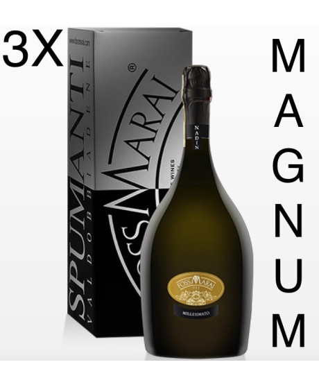 (3 BOTTIGLIE) Foss Marai - Nadin - Dry Millesimato - Magnum - Astucciato - 150cl