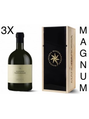(3 BOTTLES) Mandrarossa - Timperosse 2019 - Petit Verdot - Magnum - Gift Box - 150cl
