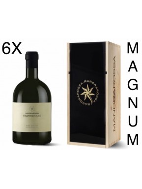 (6 BOTTLES) Mandrarossa - Timperosse 2019 - Petit Verdot - Magnum - Gift Box - 150cl