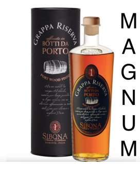 Vendita online Grappa Sibona Magnum prezzo Riserva Barricata in Botti di Porto. Shop on-line e prezzi grappe Sibona!