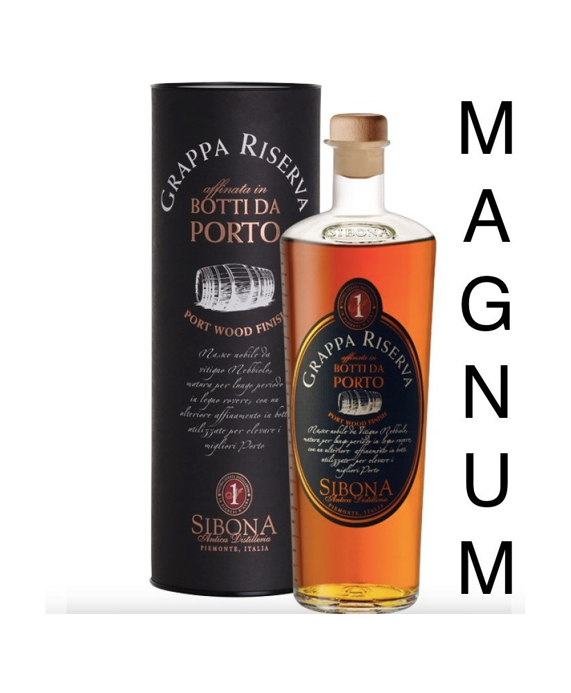 Vendita online Grappa Sibona Magnum prezzo Riserva Barricata in Botti di Porto. Shop on-line e prezzi grappe Sibona!