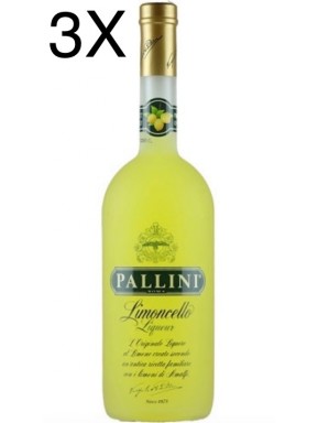 (3 BOTTLES) Pallini - Limoncello - 100cl - 1 Litro