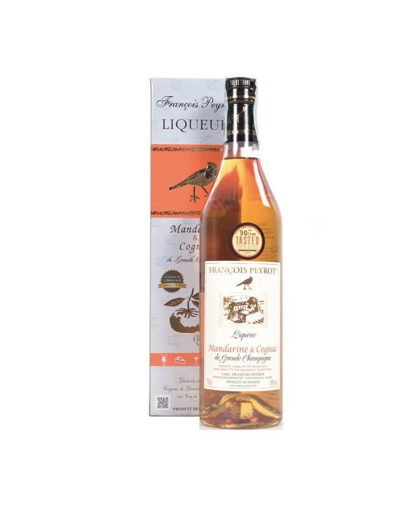Sale Online Francois Peyrot tangerine. Shop online liquor mandarin distributed by Meregalli. Cognac Quality