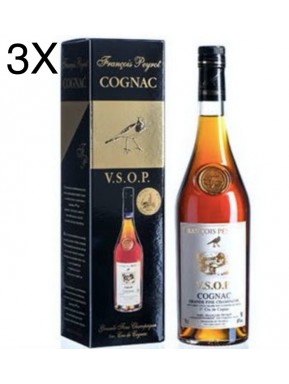 (3 BOTTIGLIE) François Peyrot - Cognac VSOP - Astucciato - 70cl