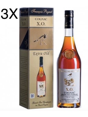(3 BOTTIGLIE) François Peyrot - Cognac XO - Astucciato - 70cl