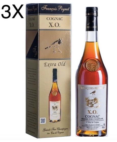 (3 BOTTIGLIE) François Peyrot - Cognac XO - Astucciato - 70cl