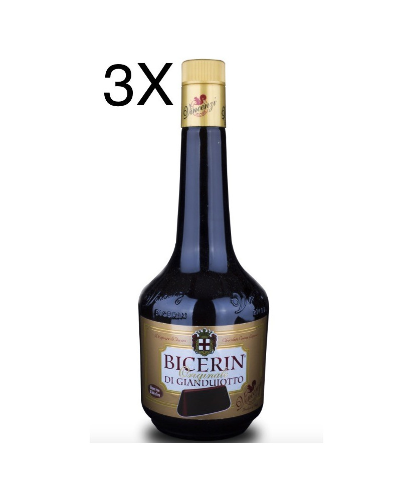 (3 BOTTLES) Vincenzi - Bicerin - Hazelnuts and chocolate liquor - 70cl