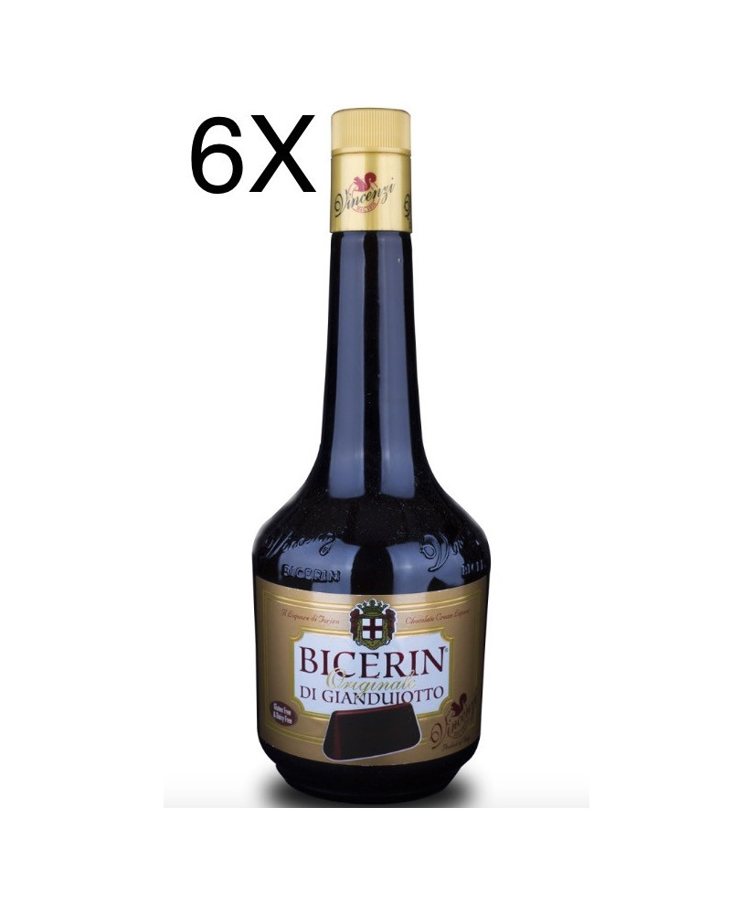 (6 BOTTLES) Vincenzi - Bicerin - Hazelnuts and chocolate liquor - 70cl 