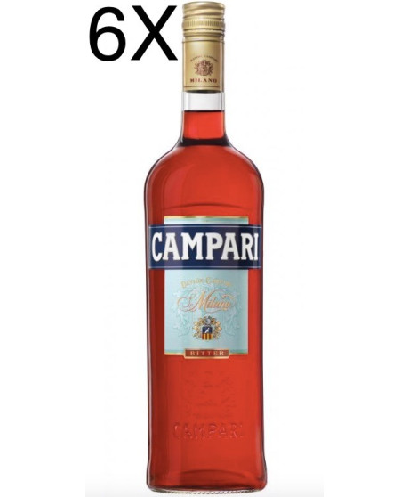 (6 BOTTIGLIE) Fratelli Campari Successori - Bitter Campari - 100cl