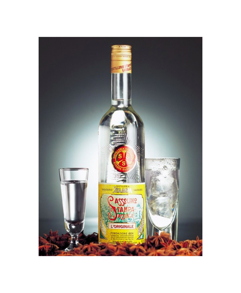 Vendita online Liquore Sassolino originale della distillera Stampa, anice stellato di qualità. Shop on-line liquore di Sassuolo,