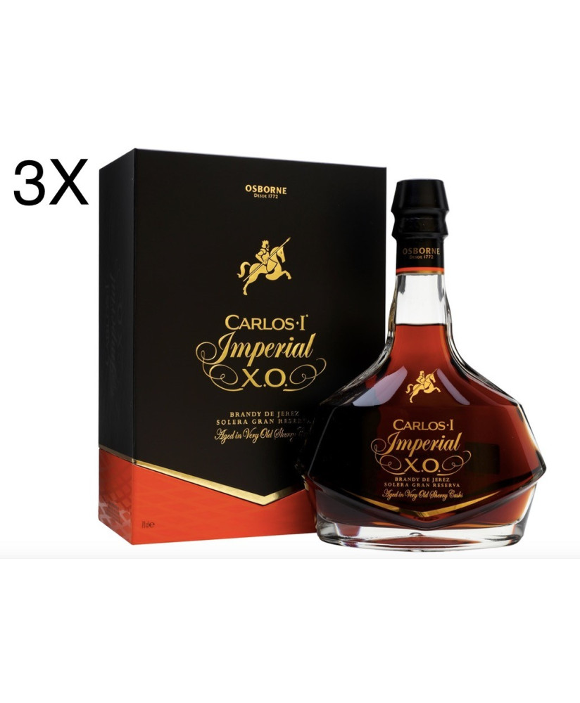 (3 BOTTLES) Carlos I - Imperial XO - Brandy de Jerez Solera Gran Riserva - 70cl