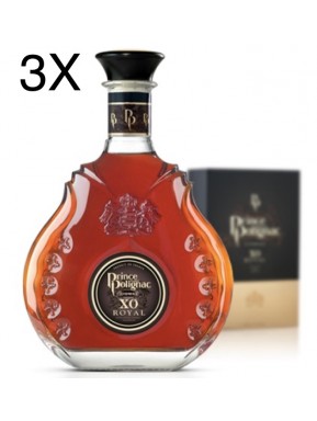(3 BOTTIGLIE) Prince Hubert De Polignac - Xo Royal - Cognac - Astucciato - 70cl