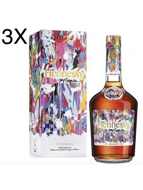 (3 BOTTLES) Hennessy - Cognac V.S - Limited Edition by JonOne - 70cl 