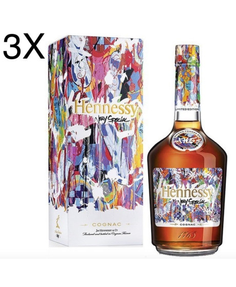 (3 BOTTLES) Hennessy - Cognac V.S - Limited Edition by JonOne - 70cl 