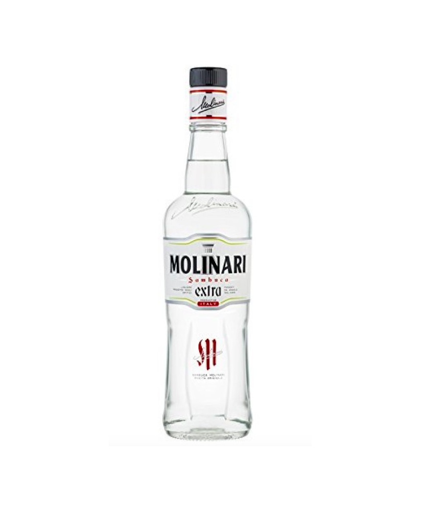 Vendita online Sambuca Molinari Extra - Liquore all'anice, perfetto da correggere il caffè o da bere liscio con ghiaccio.
