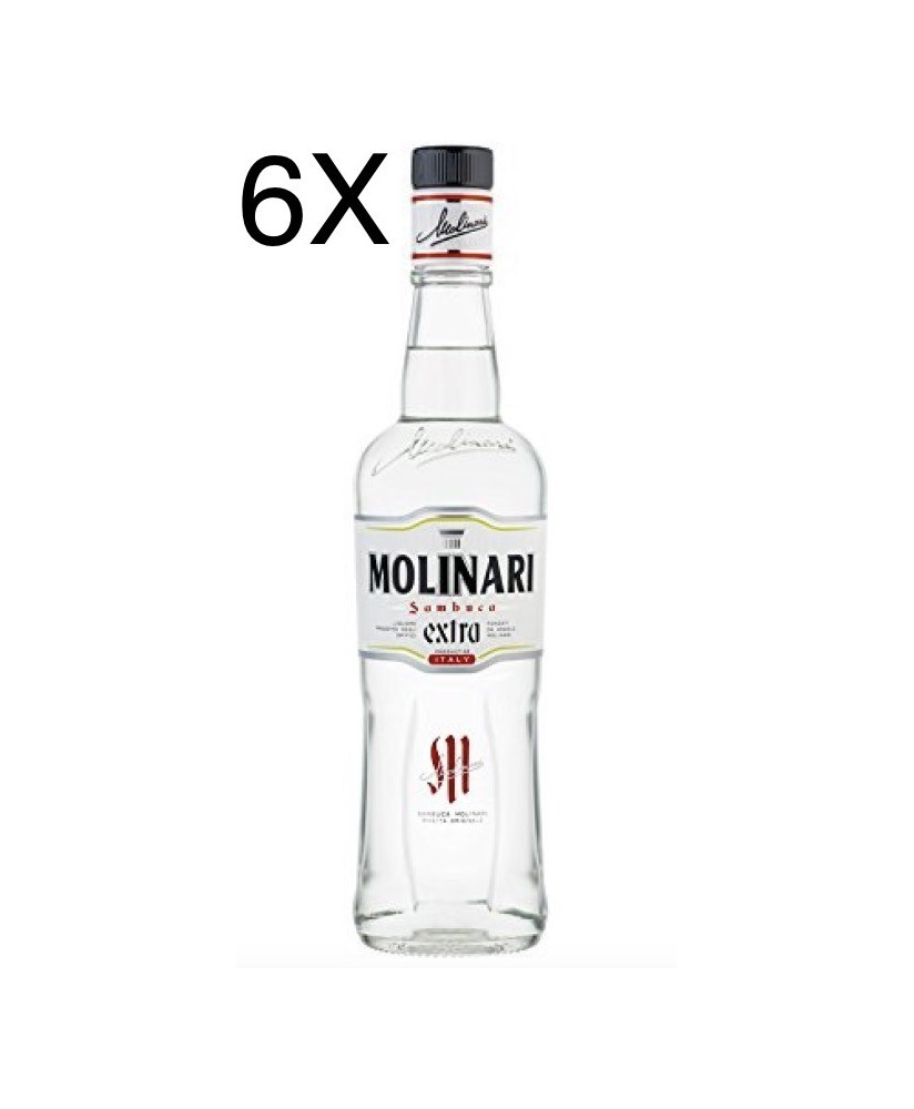 Vendita online Sambuca Molinari Extra - Liquore all'anice, perfetto da correggere il caffè o da bere liscio con ghiaccio. 