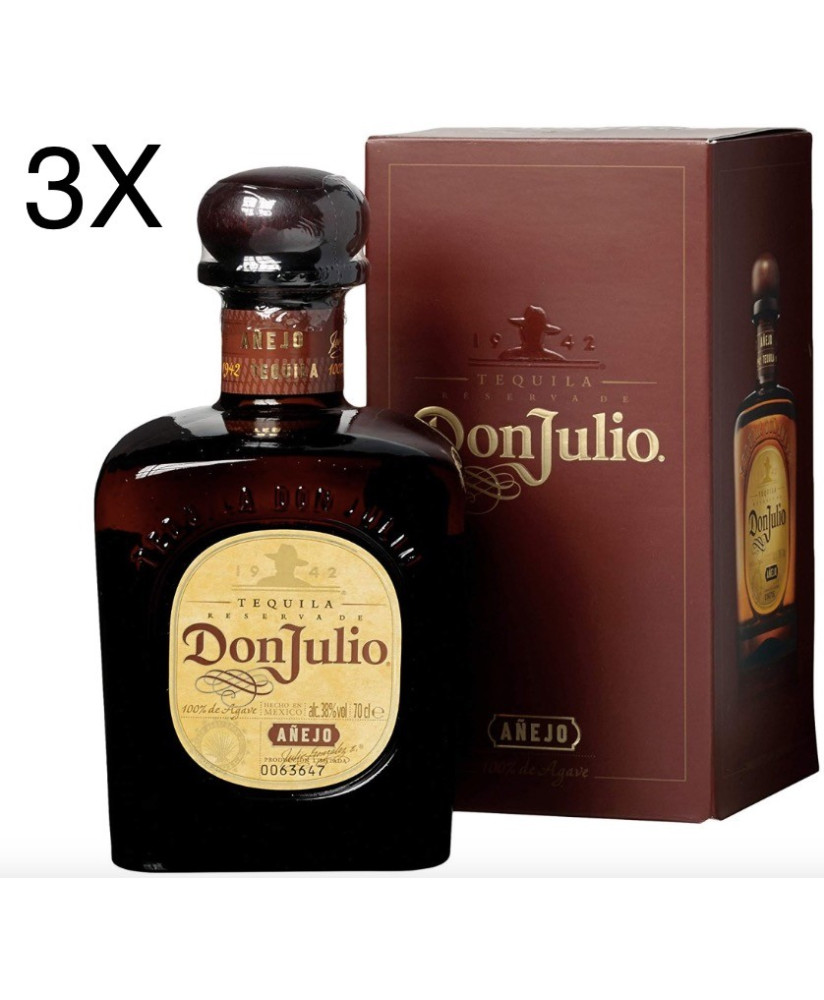 (3 BOTTLES) Don Julio - Anejo - Reserva - 70cl 