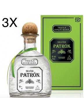 (3 BOTTIGLIE) Patron - Tequila Silver - Astucciato - 100cl