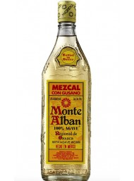 Monte Alban - Mezcal - 100% Agave - Gusano - Agave Worm - 70cl 