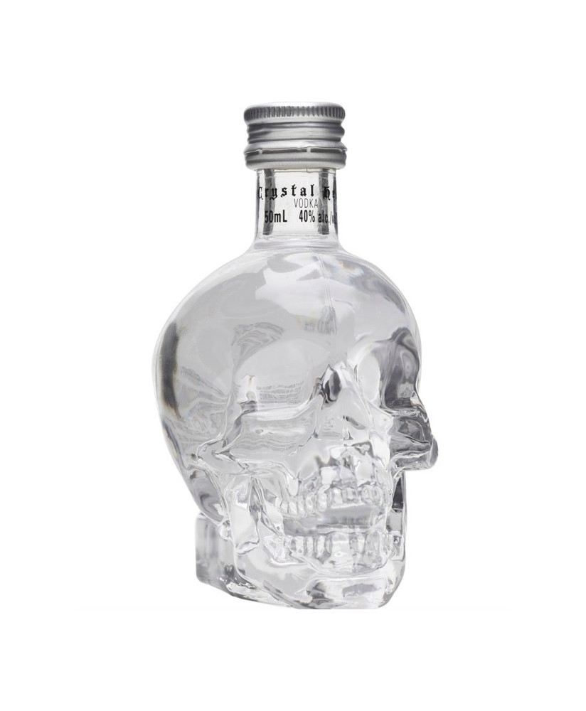 Vendita online Vodka Cristal Head mignon. Shop online vodka bottiglia a forma di teschio, miglior prezzo