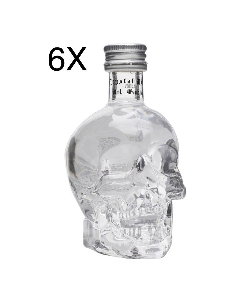 (6 BOTTLES) Vodka Cristal Head - 50ml