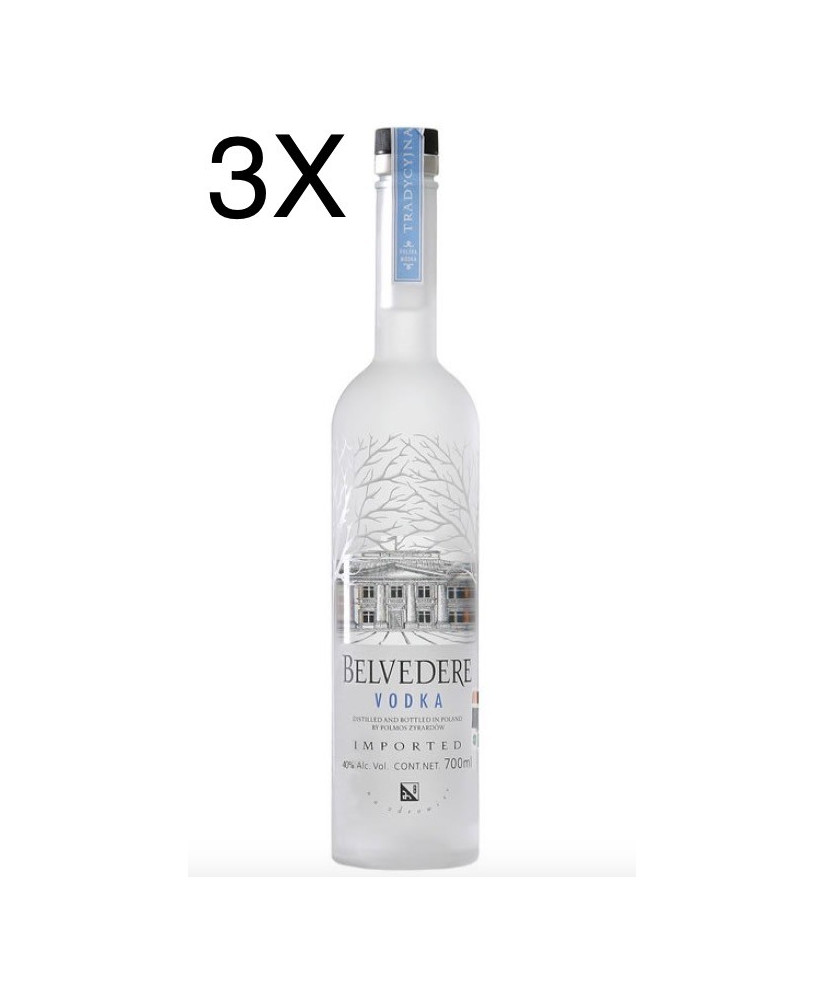 (3 BOTTLES) Belvedere - Vodka - 70cl