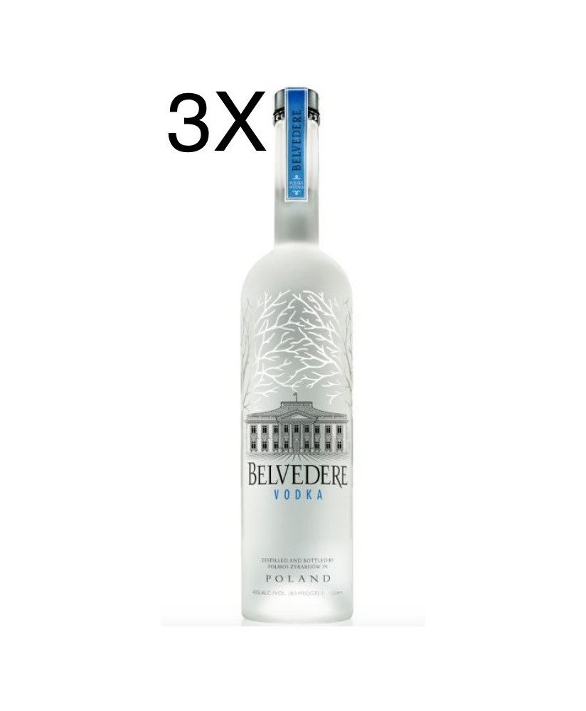 (3 BOTTIGLIE) Belvedere - Vodka - 100cl - 1 litro