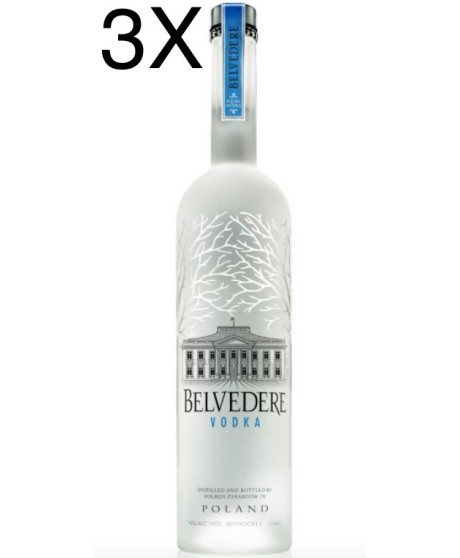 (3 BOTTIGLIE) Belvedere - Vodka - 100cl - 1 litro