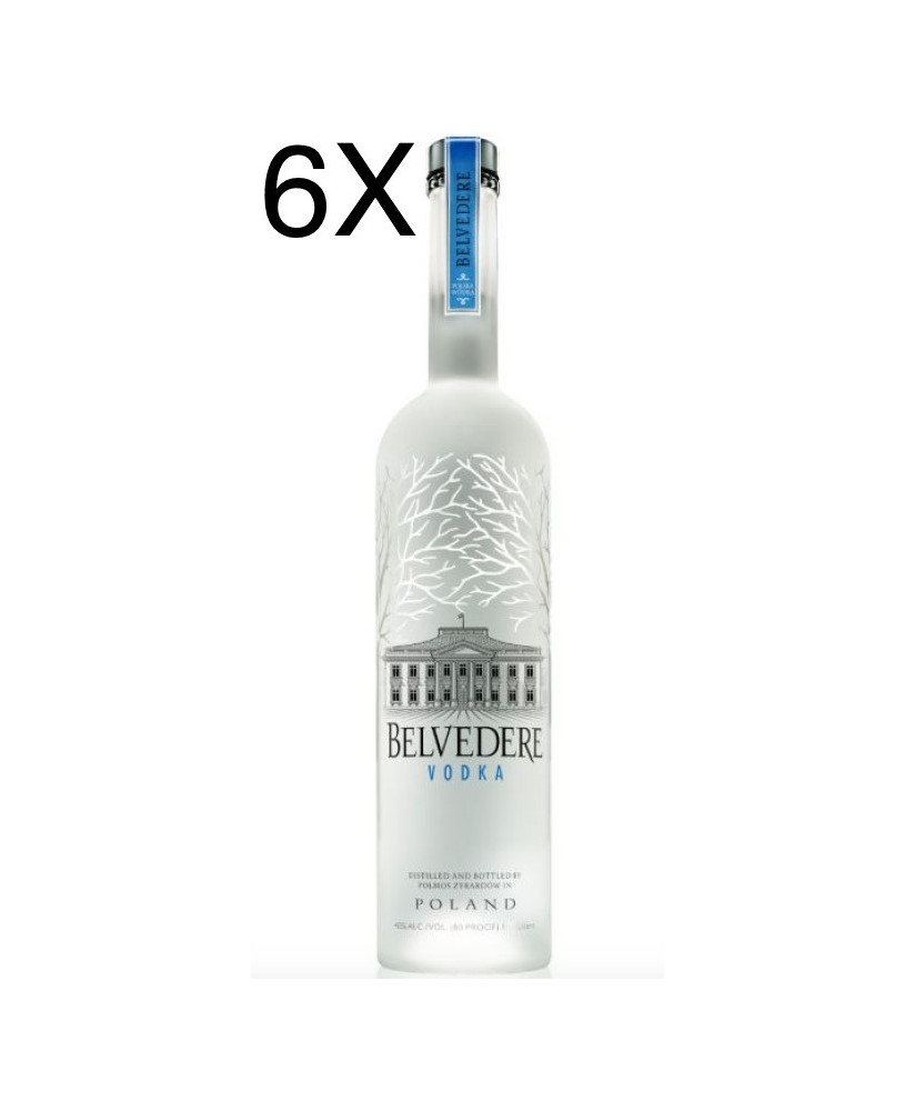 (6 BOTTIGLIE) Belvedere - Vodka - 100cl - 1 litro