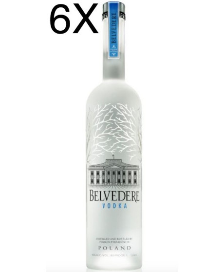 (6 BOTTIGLIE) Belvedere - Vodka - 100cl - 1 litro