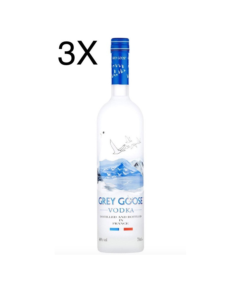 (3 BOTTLES) Grey Goose Vodka - 70 cl 