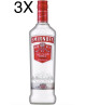 (3 BOTTLES) Smirnoff - Vodka - 100cl