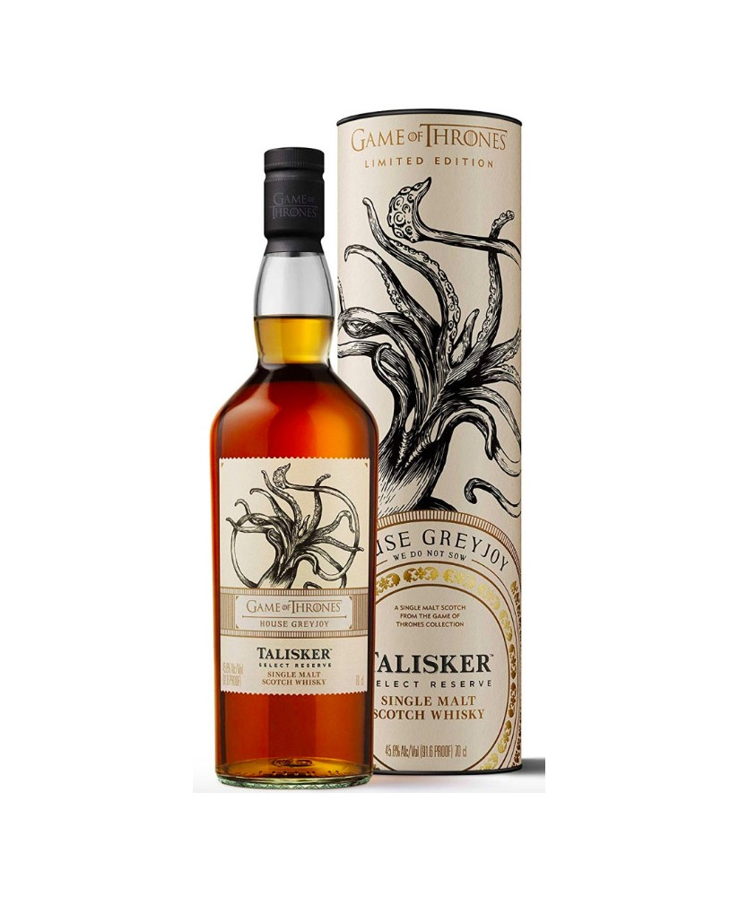 Whisky Game of Thrones, Talisker Select Reserve - House Greyjoy - Single Malt Scotch Whisky - Trono di spade - Shop