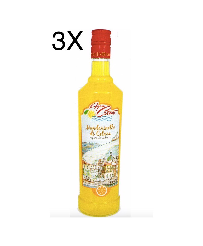 (3 BOTTLES) Agrocetus - Mandarinetto - L'Antico Sfusato Amalfitano - Mandarin Liquor - 70cl