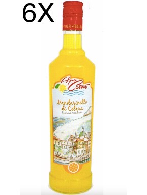 (6 BOTTIGLIE) Mandarinetto - Sfusato Amalfitano - Liquore di Mandarini - Agrocetus - 70cl
