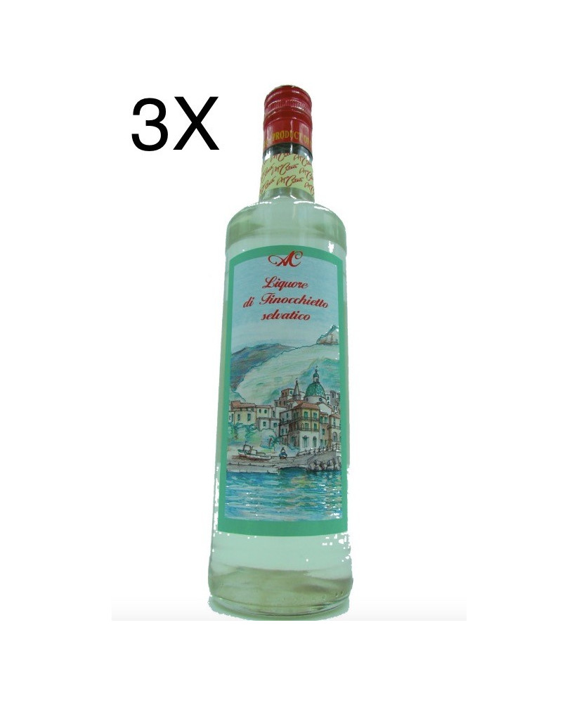 (3 BOTTIGLIE) Finocchietto - Liquore di Finocchio Selvatico - Agrocetus - 70cl