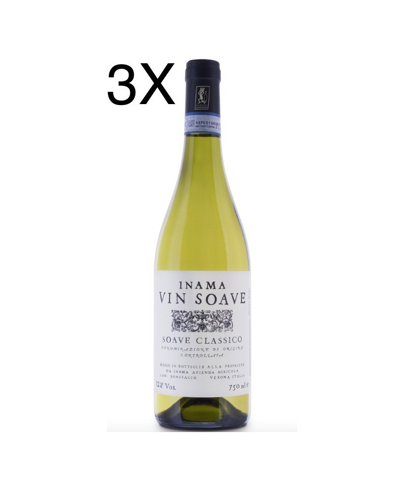 (3 BOTTLES) Inama - Vin Soave 2022 - Soave Classico DOC - 75cl - cork free