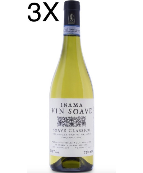 (3 BOTTLES) Inama - Vin Soave 2022 - Soave Classico DOC - 75cl - cork free