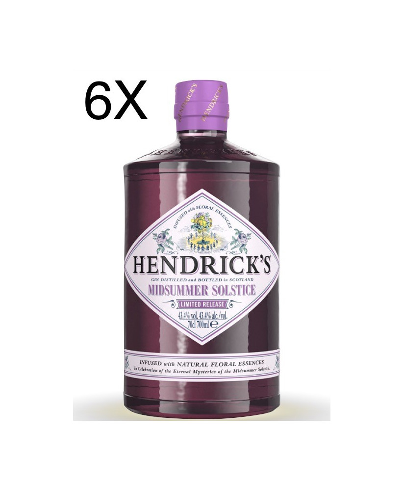 (6 BOTTIGLIE) William Grant & Sons - Gin Hendrick' s  Midsummer Solstice - Limited Release - 70cl