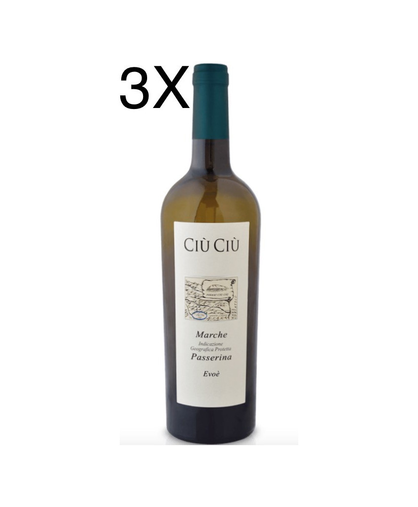 Vendita online Passerina Ciù Ciù Evoè Marche IGP. Shop online vini bianchi marchigiani fruttati. Miglior prezzo qualità in rete