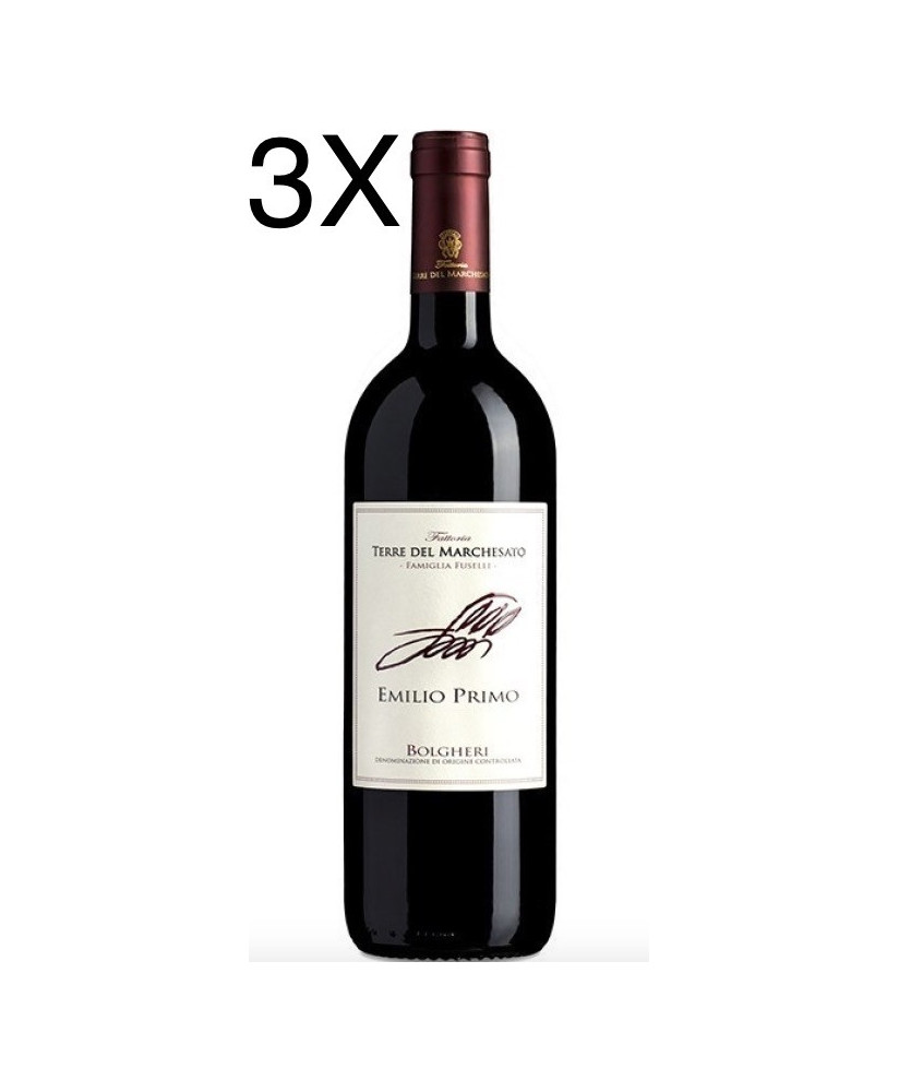 (3 BOTTLES) Terre del Marchesato - Emilio Primo 2016 - Bolgheri Rosso - DOC - 75cl