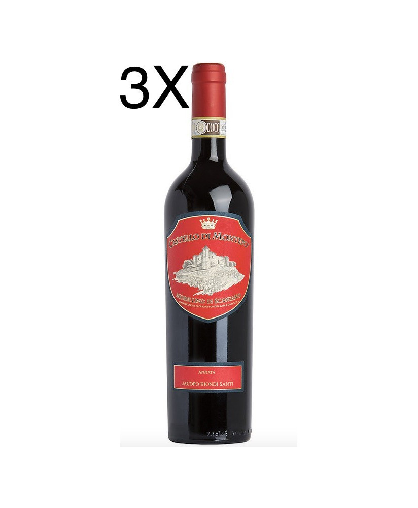 (3 BOTTLES) Jacopo Biondi Santi - Morellino di Scansano 2019 - Castello di Montepo' - DOCG - 75cl